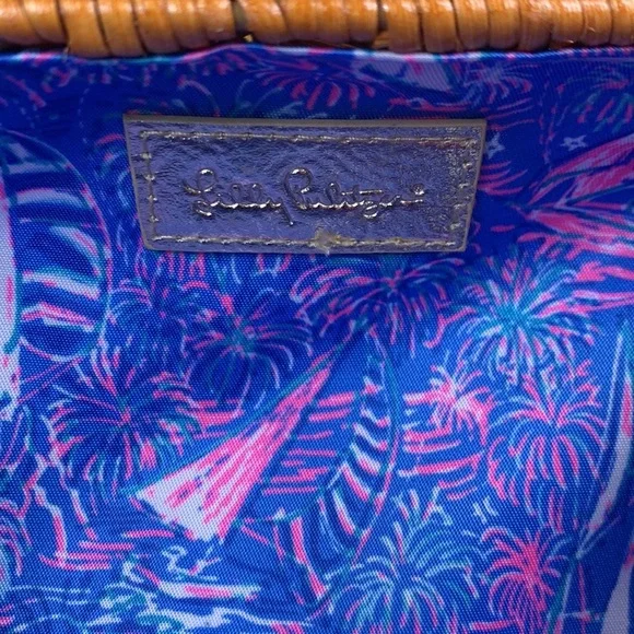 NWT Lilly Pulitzer GWP wicker case boca blue sailabration - Picture 4 of 6